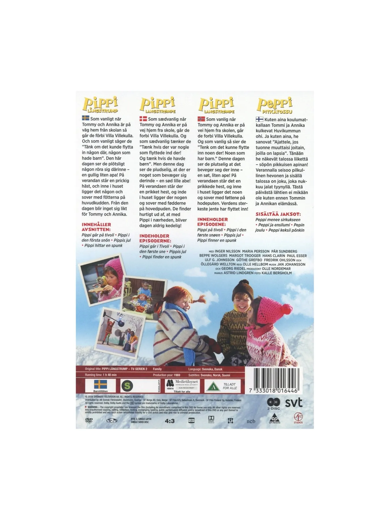DVD Pippi Långstrump Tv-serien del 2 Ny