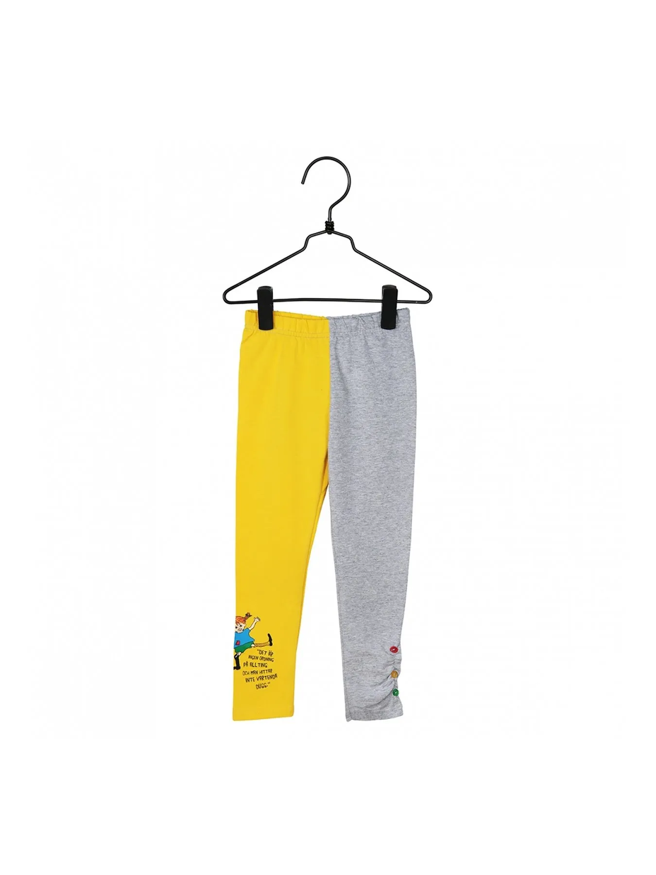 Leggings Pippi Longstocking - Yellow/grey