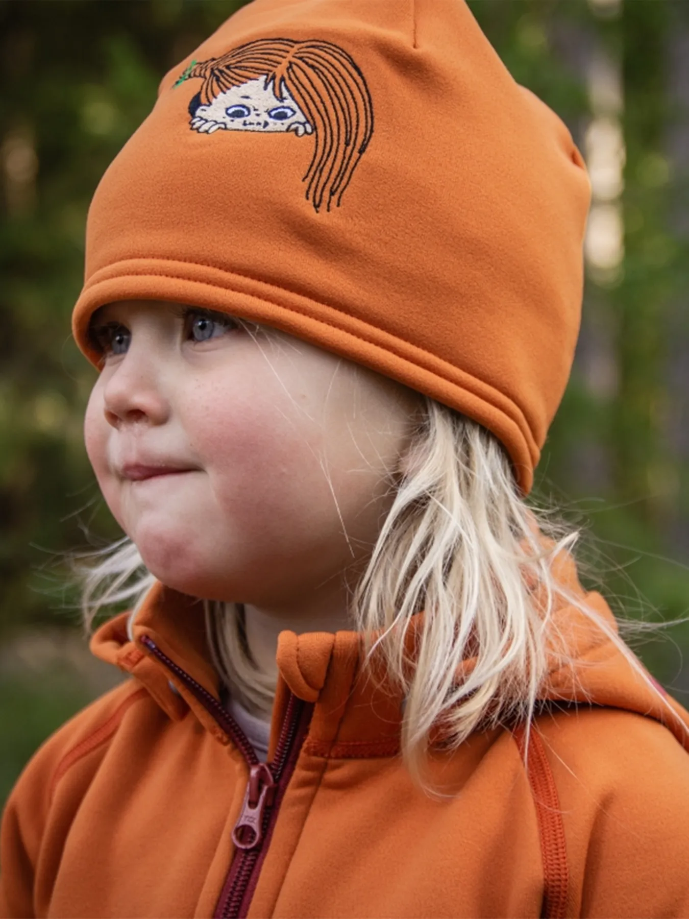 Fleece hat Pippi Longstocking - Orange