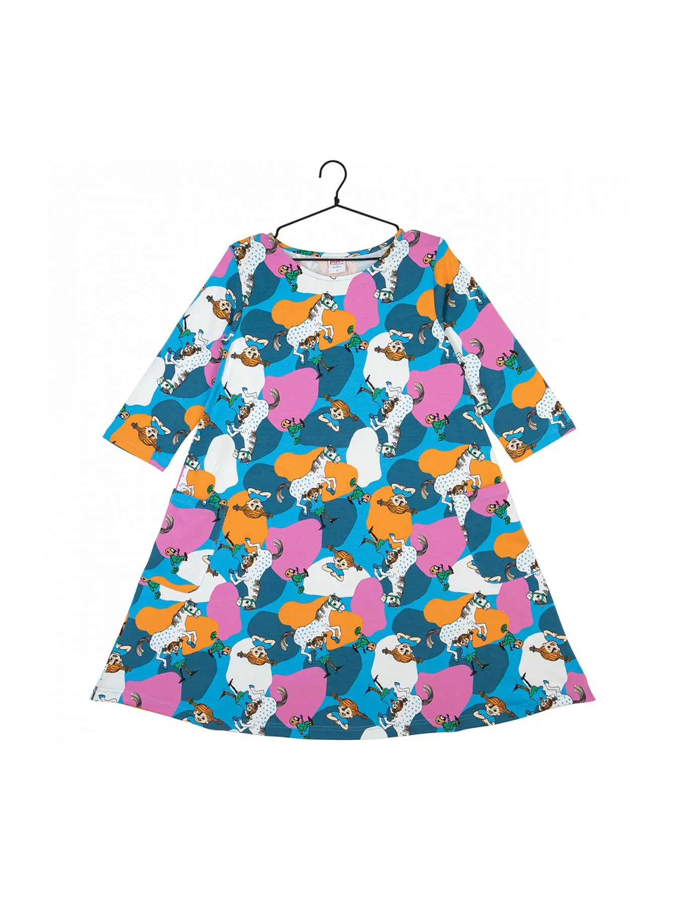 Kleid für Erwachsene Pippi Langstrumpf, blau