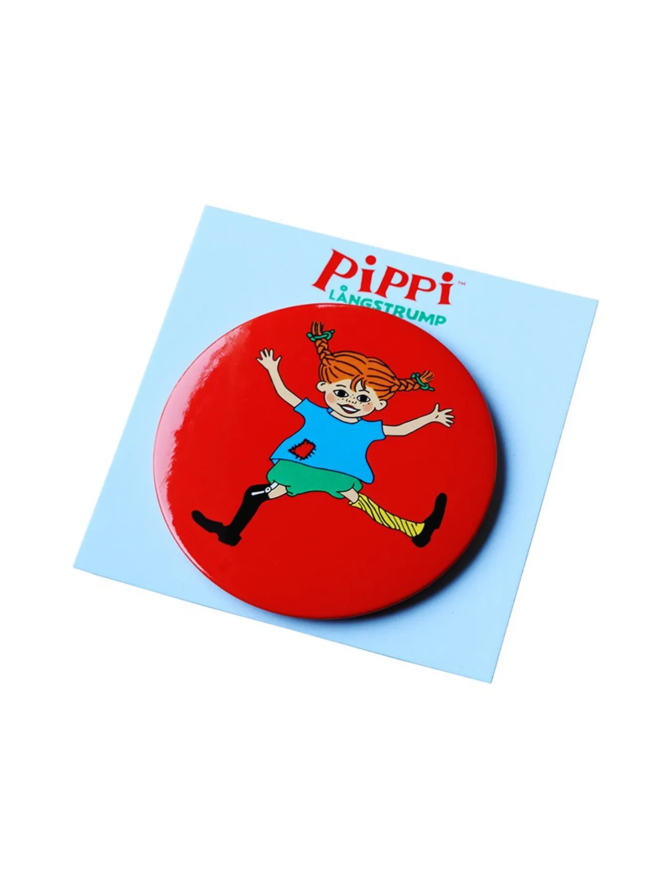 Pocket Mirror Pippi Longstocking Red