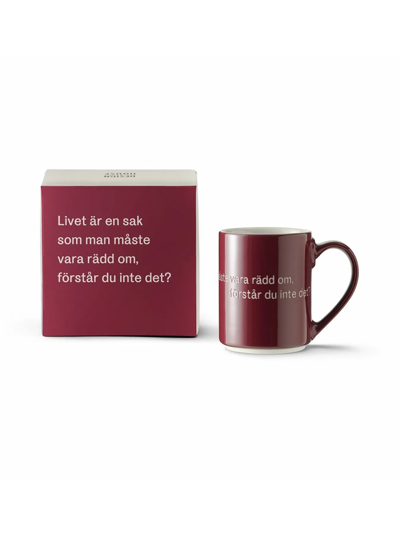 Mug “Livet är en sak som...” Burgundy