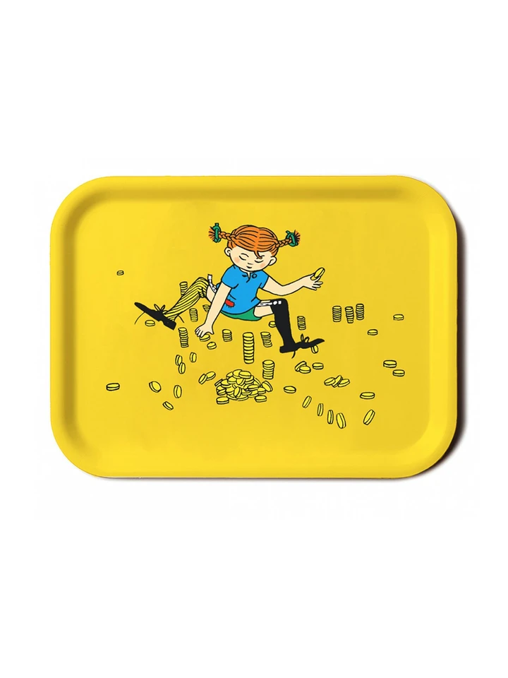 Tray Pippi Counts Gold Coins Yellow