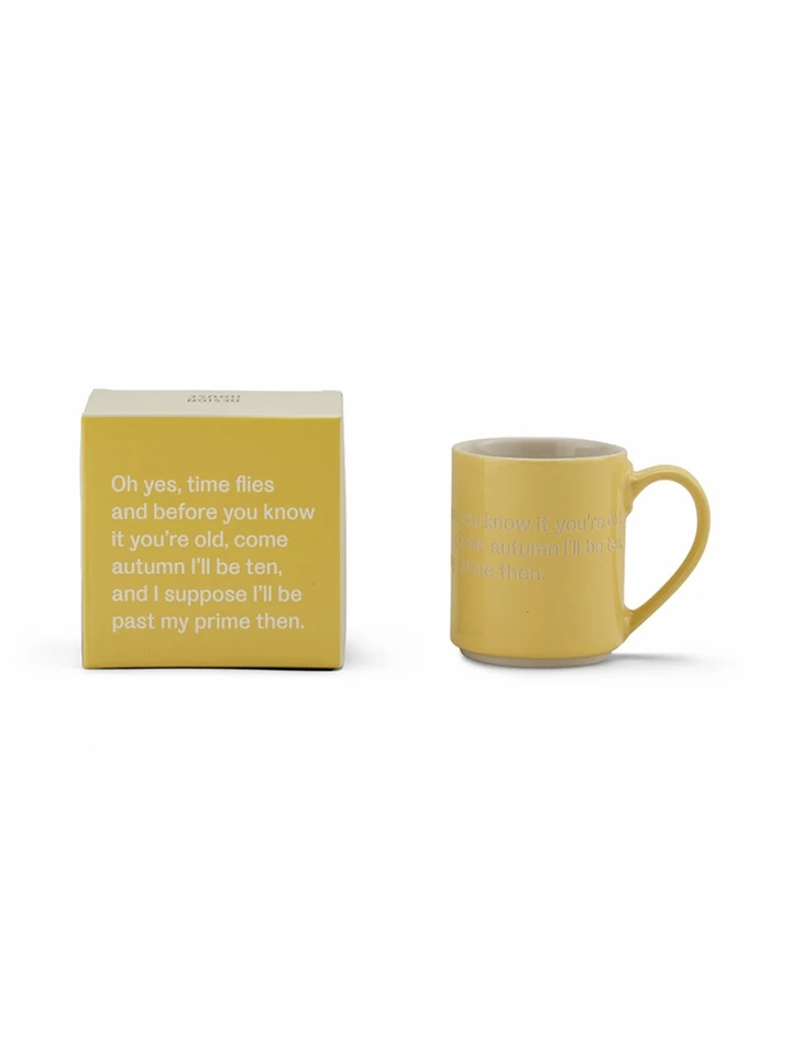 Mug - Oh yes, time flies (Yellow)