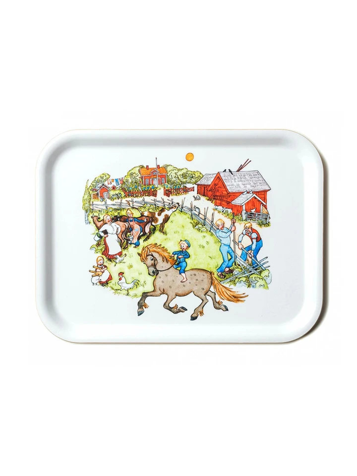 Tray Emil and his horse 43 x 33 cm