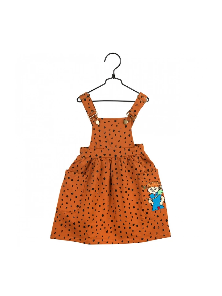 Dungaree Dress Pippi Longstocking - Brown