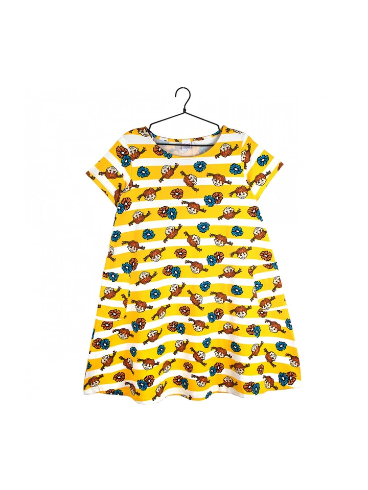 Kleid Pippi Langstrumpf für Erwachsene, gelb