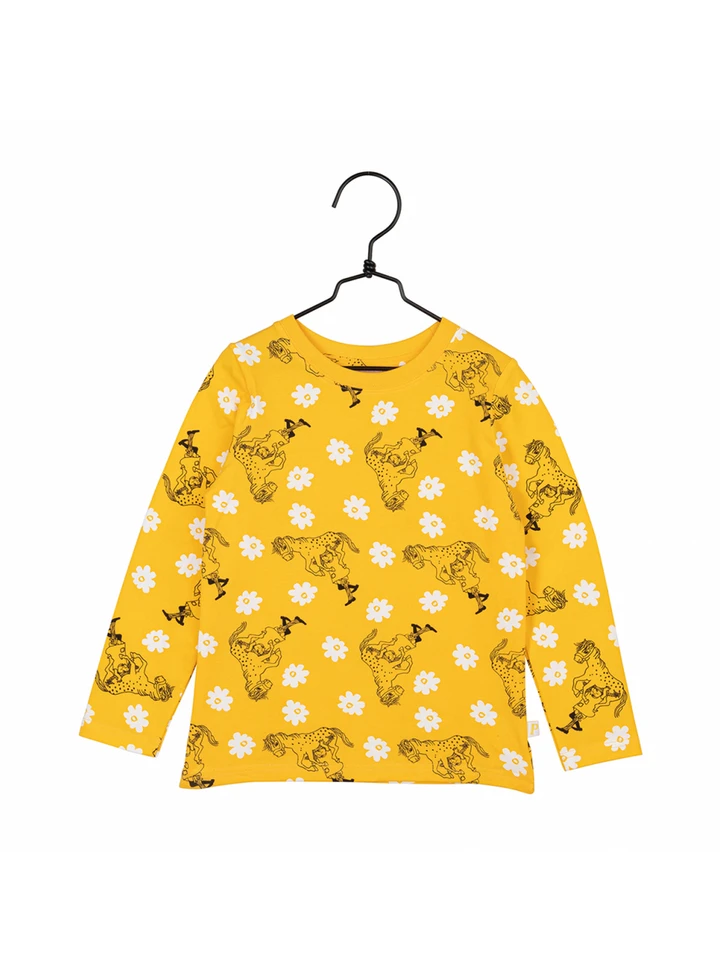 Sweatshirt-Pippi Langstrumpf, gelb