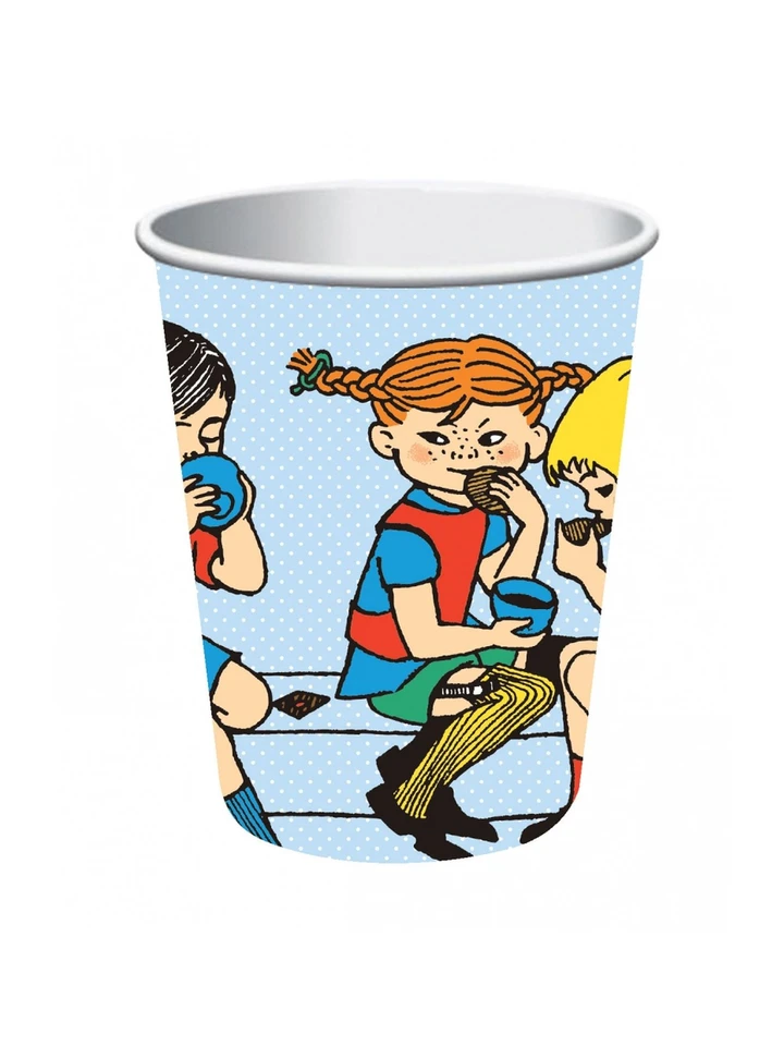 Paper cups Pippi Longstocking 8-pack