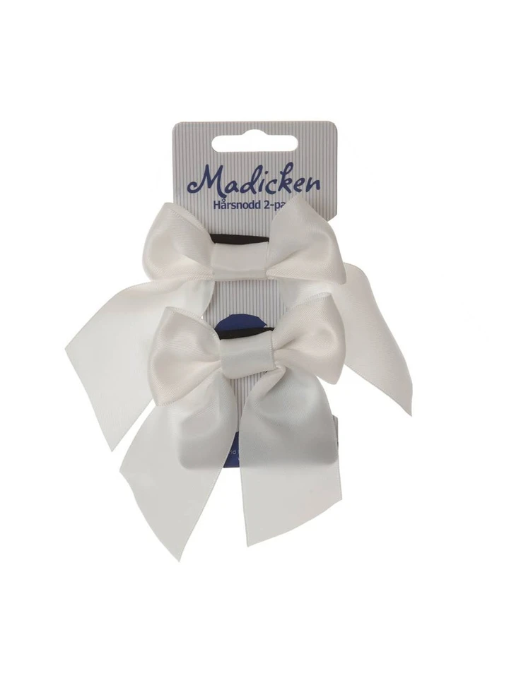 Haarband mit Schleife Madita - Weiß, 2er-Pack